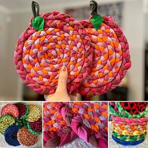 Braided Trivet Potholder Set of Two